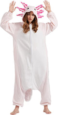 DELEY Unisex Axolotl Onesie Pajamas - Cozy Cosplay Jumpsuit