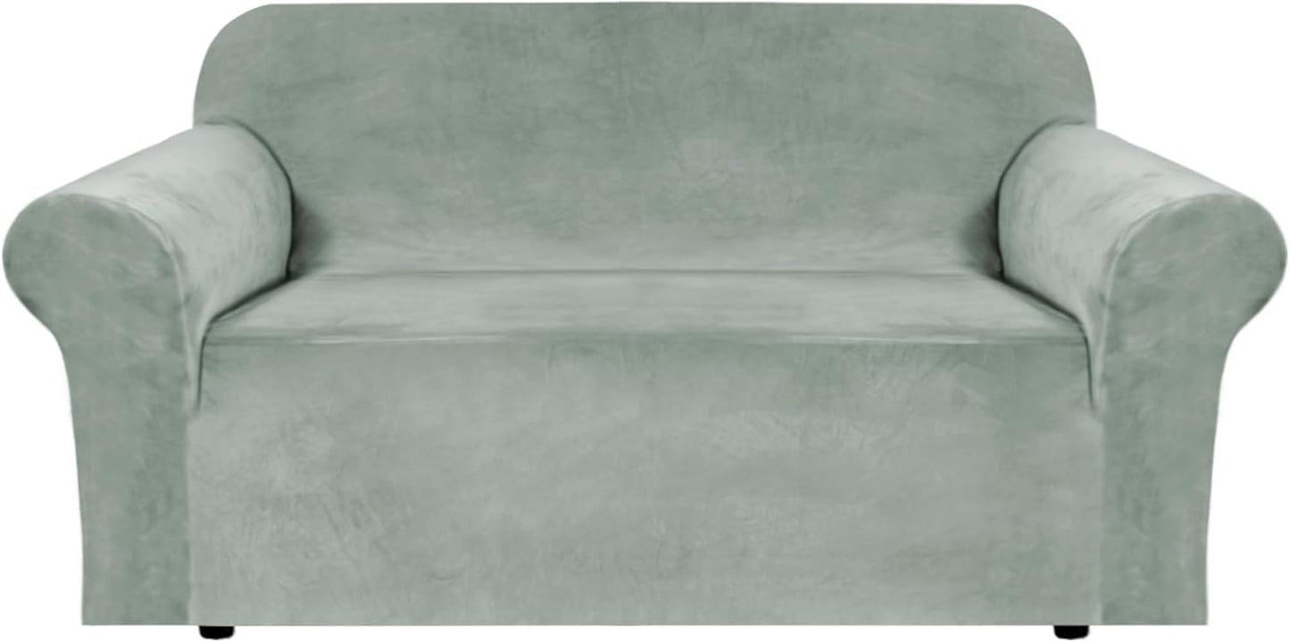 H.VERSAILTEX Stretch Velvet Loveseat Covers for Cozy Living Room