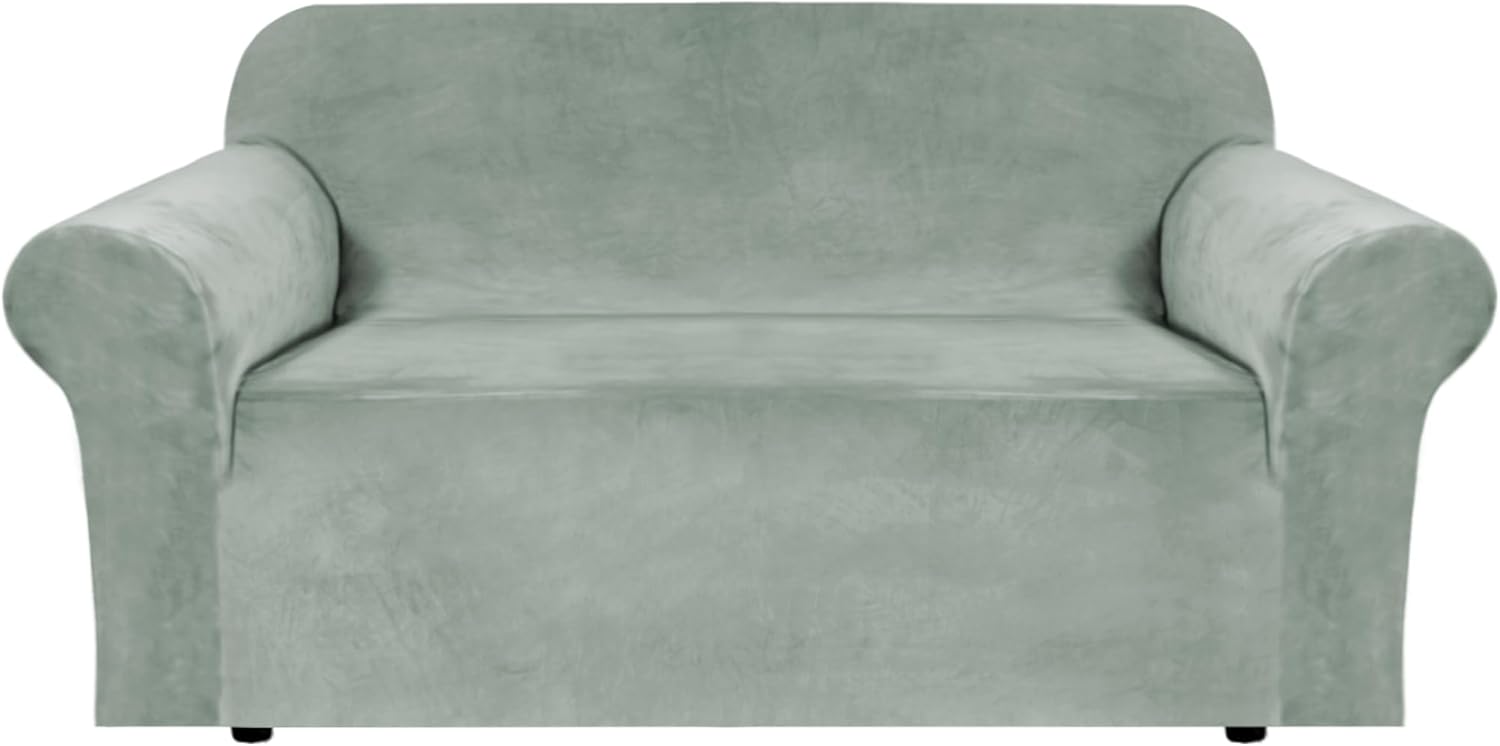 H.VERSAILTEX Stretch Velvet Loveseat Covers for Cozy Living Room