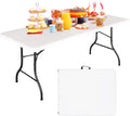 6FT Folding Table Heavy Duty Folding Table - Sturdy 330lbs Capacity