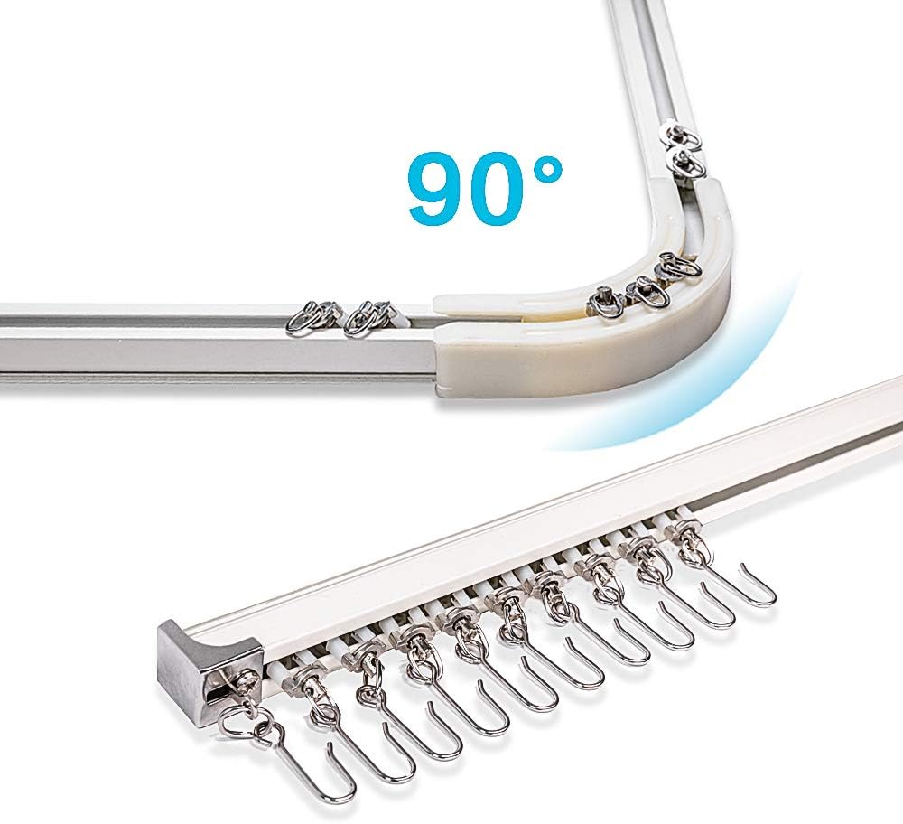 Adjustable Aluminum Curtain Track Set - Easy Installation!