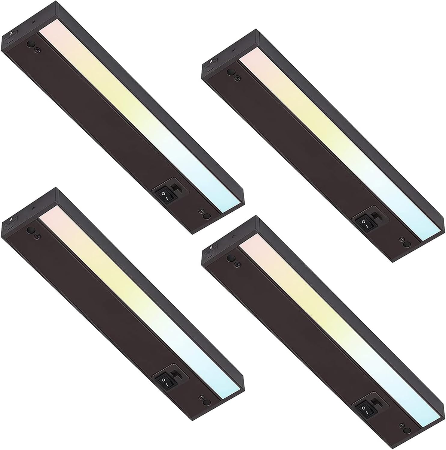 TORCHSTAR LED Under Cabinet Lighting 3CCT 12 Inch 4 Pack