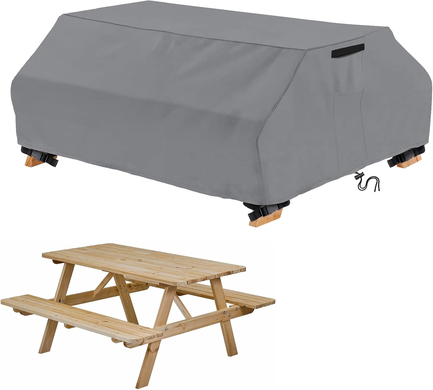 STARTWO Waterproof Picnic Table Cover for 6 ft Bench Set