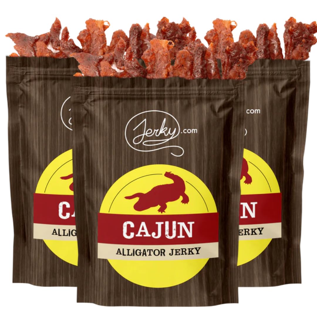 Exotic Cajun Alligator Jerky - Unique High-Protein Snack