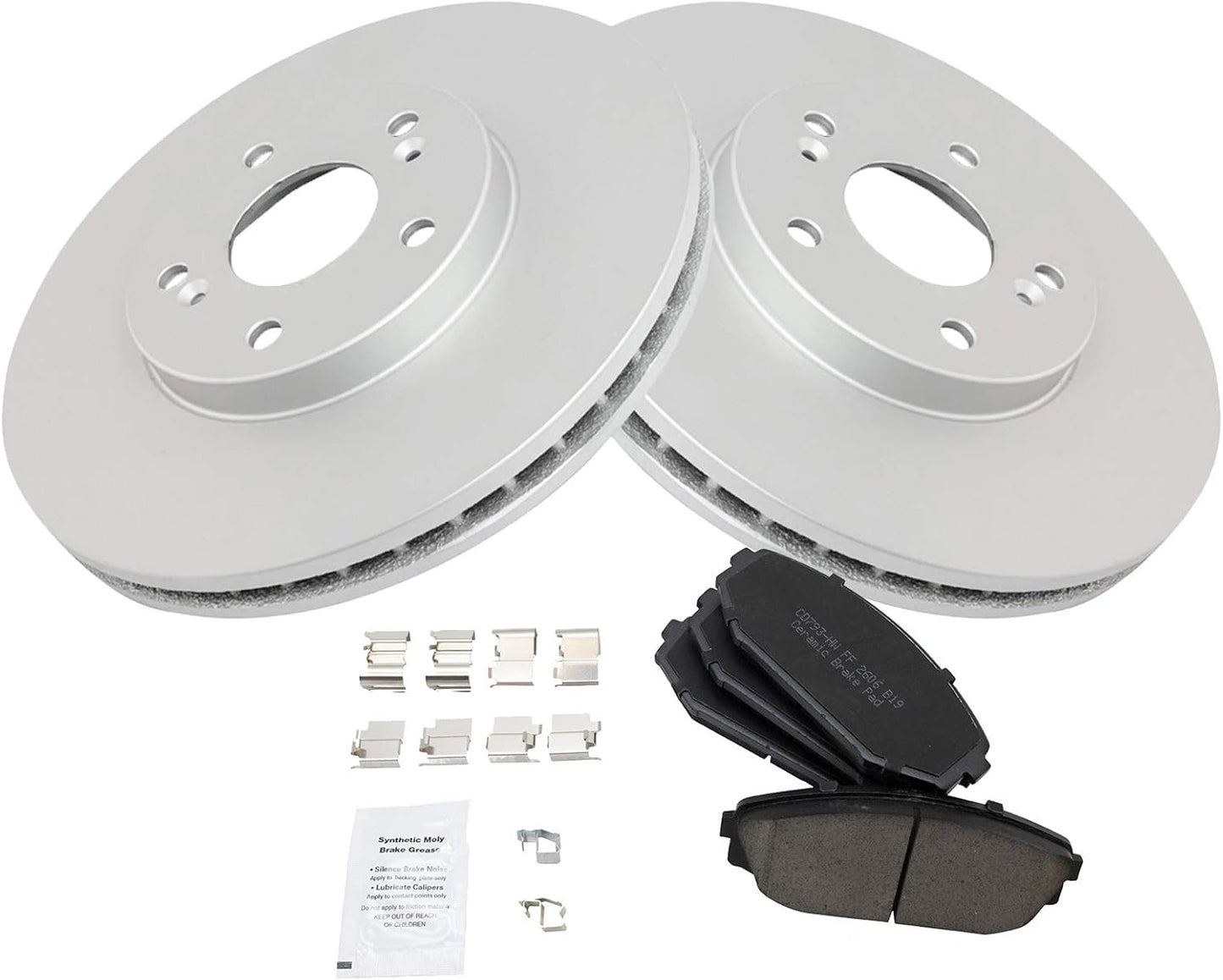 TRQ Front Brake Pad & Rotor Kit for Acura MDX and Honda Odyssey