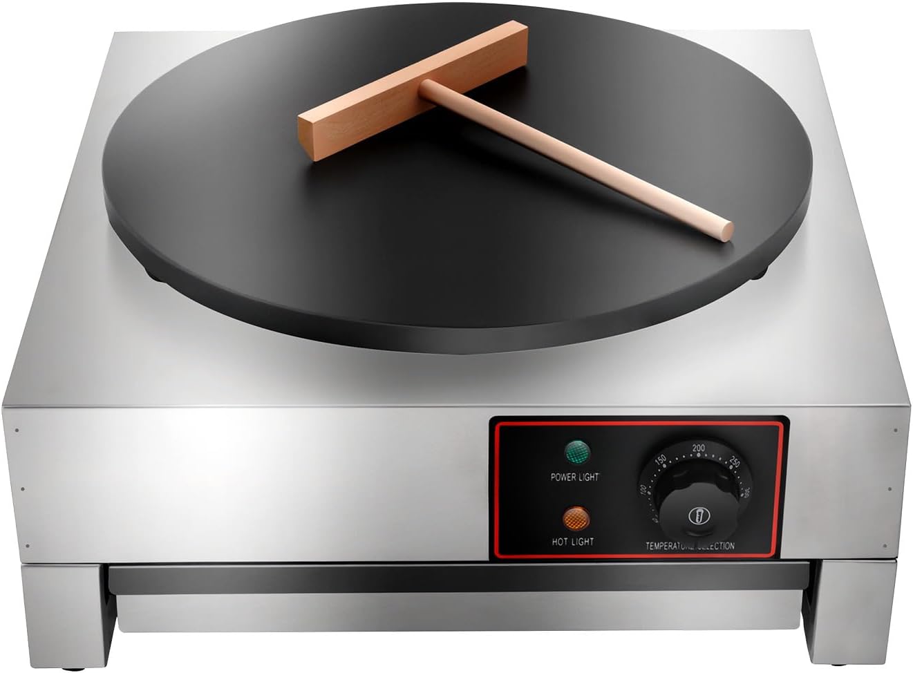 15.75in Electric Crepe Maker: Nonstick, Adjustable Temp, US Stock