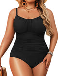 Aqua Eve Plus Size Swimsuit One Piece Tummy Control - Vintage Fit