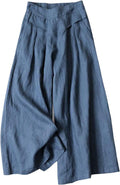 Gihuo Women s Linen Blend Wide Leg Culottes - Breathable Summer