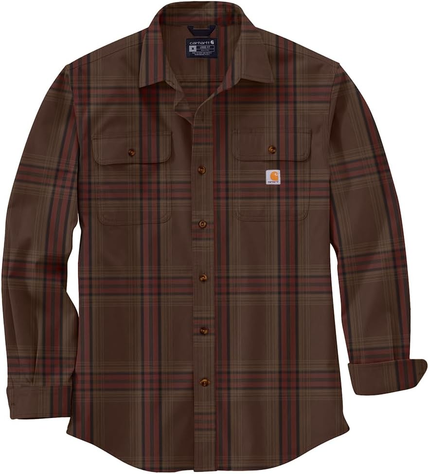 Carhartt Men's Loose Fit Heavyweight Flannel Long-Sleeve Shirt