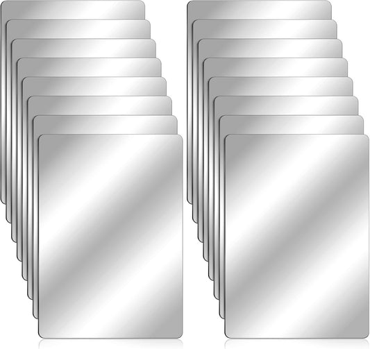 64 Pieces Shatter Proof Plastic Mirror Tiles for Craft Projects