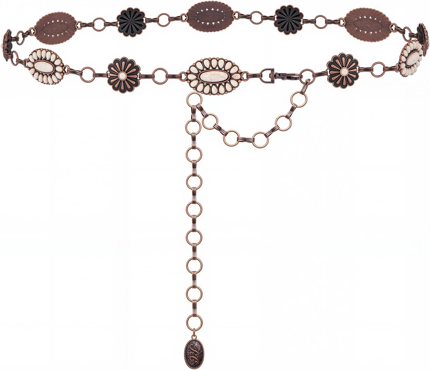 Montana West Rustic Couture Large Western Concho Metal Belts