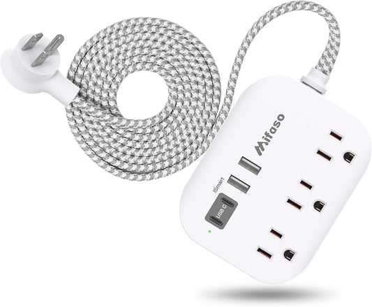 Compact Power Strip with USB - Travel Must-Have