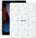 Cute Kawaii Blue Bow iPad 5th/6th Gen Case with Pencil Holder