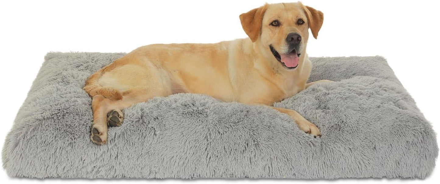 Bedfolks Waterproof Crate Bed for XXL Dogs, Plush & Cozy