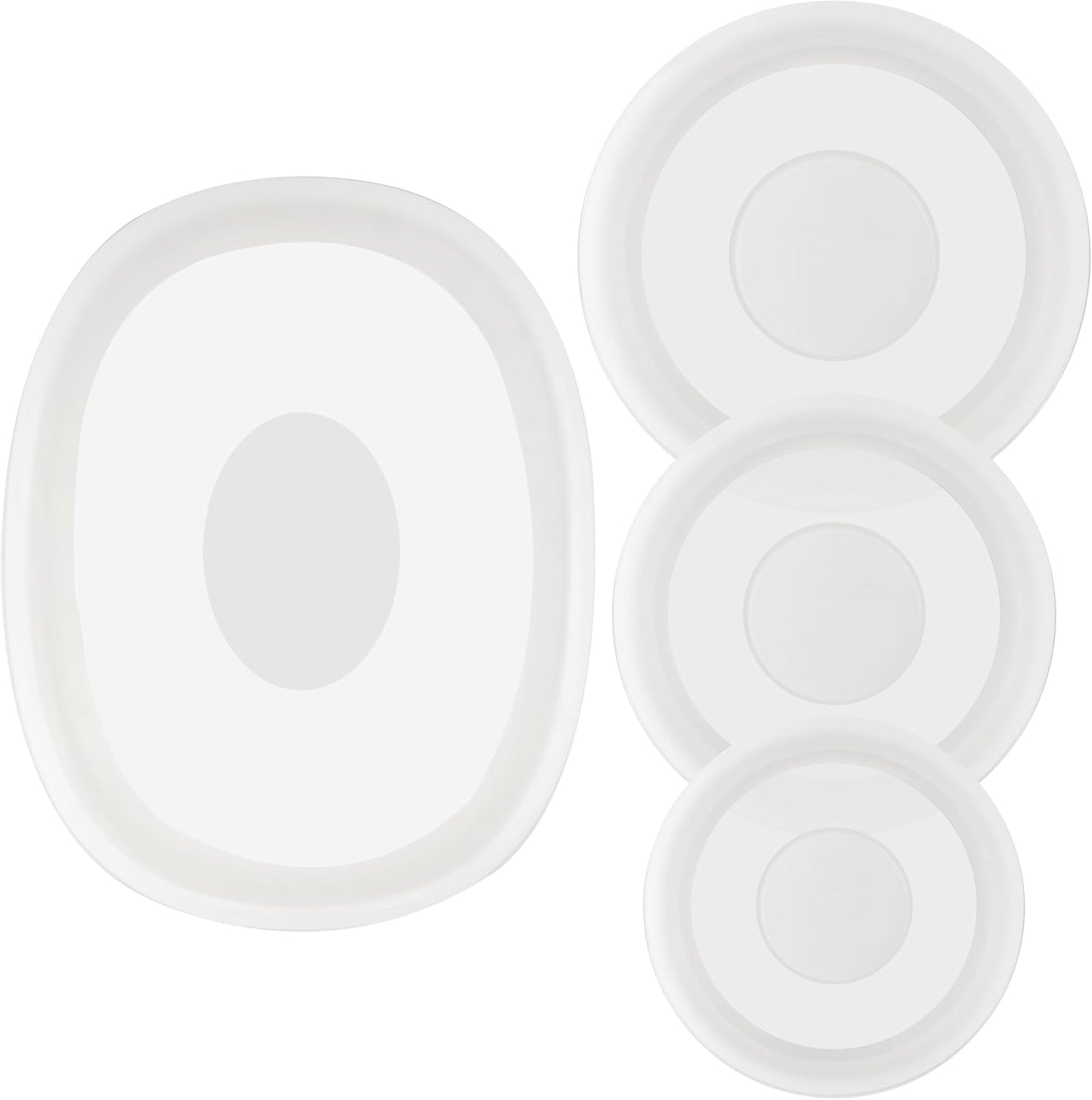 Silicone Lids for CorningWare Dishes - 4 Pack Reusable Covers