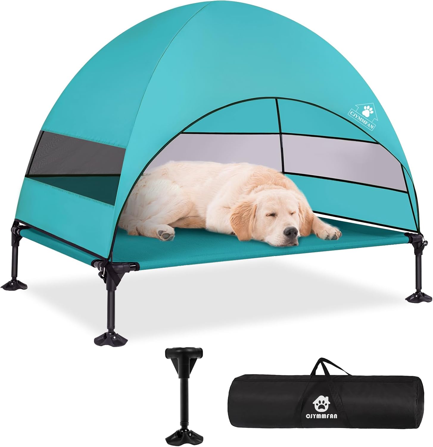 Elevated Dog Bed with Upgraded Canopy for Outdoor Comfort