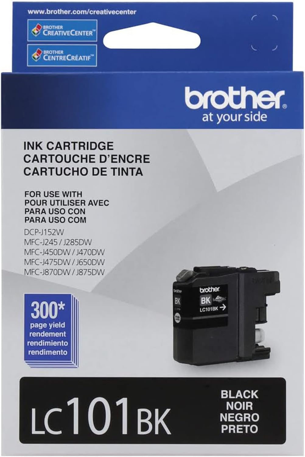 Brother LC101BK Black Ink Cartridge - Print Up to 300 Pages!