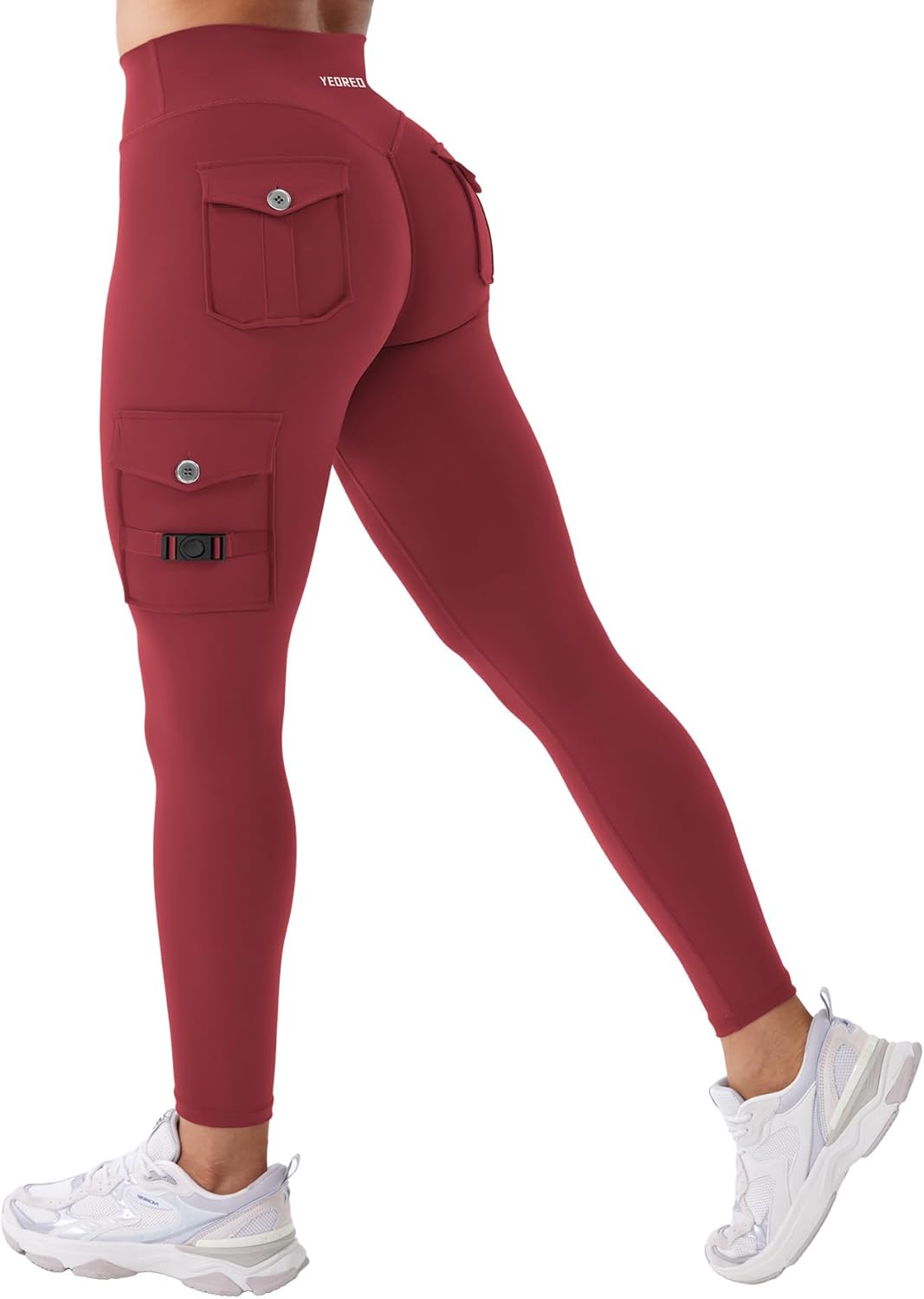 YEOREO CoreFlex Workout Cargo Leggings for Women with Pockets