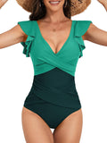 Stylish Women's One Piece Swimsuit by B2prity with Ruffle Detail