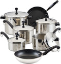 Farberware Classic Stainless Steel Cookware Set 15-Piece - Even Heat
