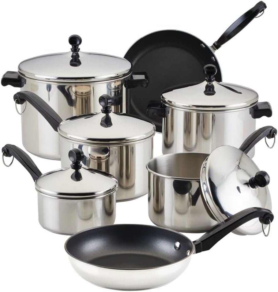 Farberware Classic Stainless Steel Cookware Set for Every Kitchen
