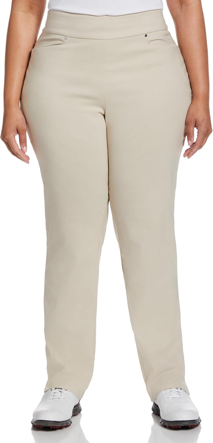 Women's Stretch Golf Pants with Pull-on Waist & Moisture Wicking