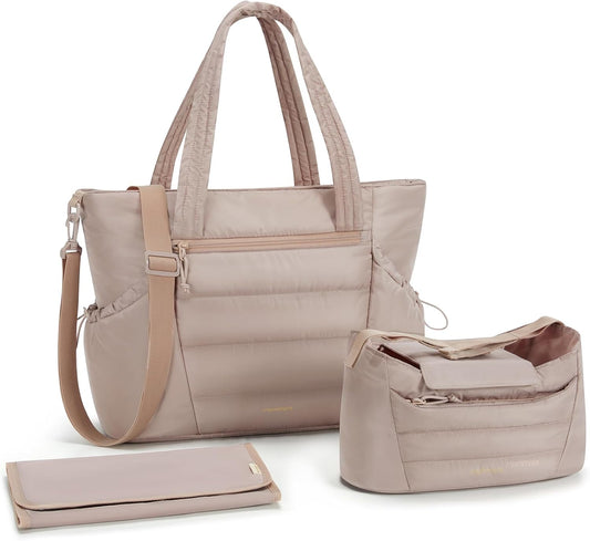 mommore Diaper Bag Tote with Stroller Organizer for Parents