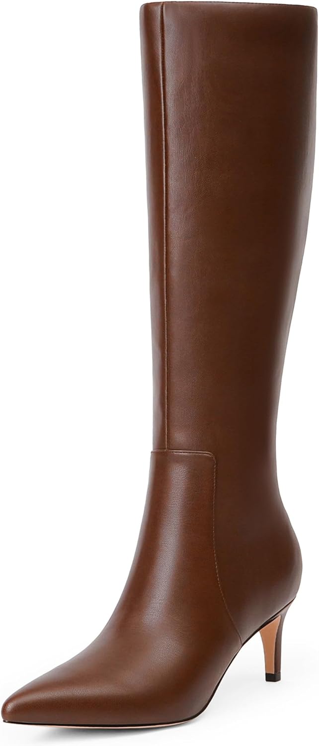 Knee High Boots Women Tall Boots with Kitten Heel for Style