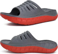 Mens Recovery Sandals for Men Red - Orthotic Thick Cushion Slides