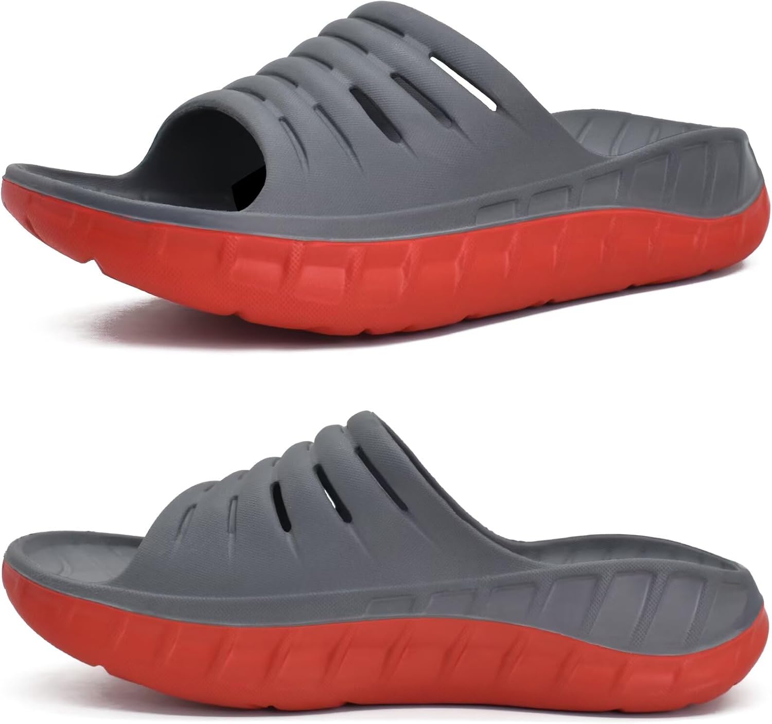 KuaiLu Mens Recovery Sandals with Arch Support for Comfort
