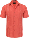 Trendy Men's Short-Sleeve Guayabera Shirt for Everyday Wear