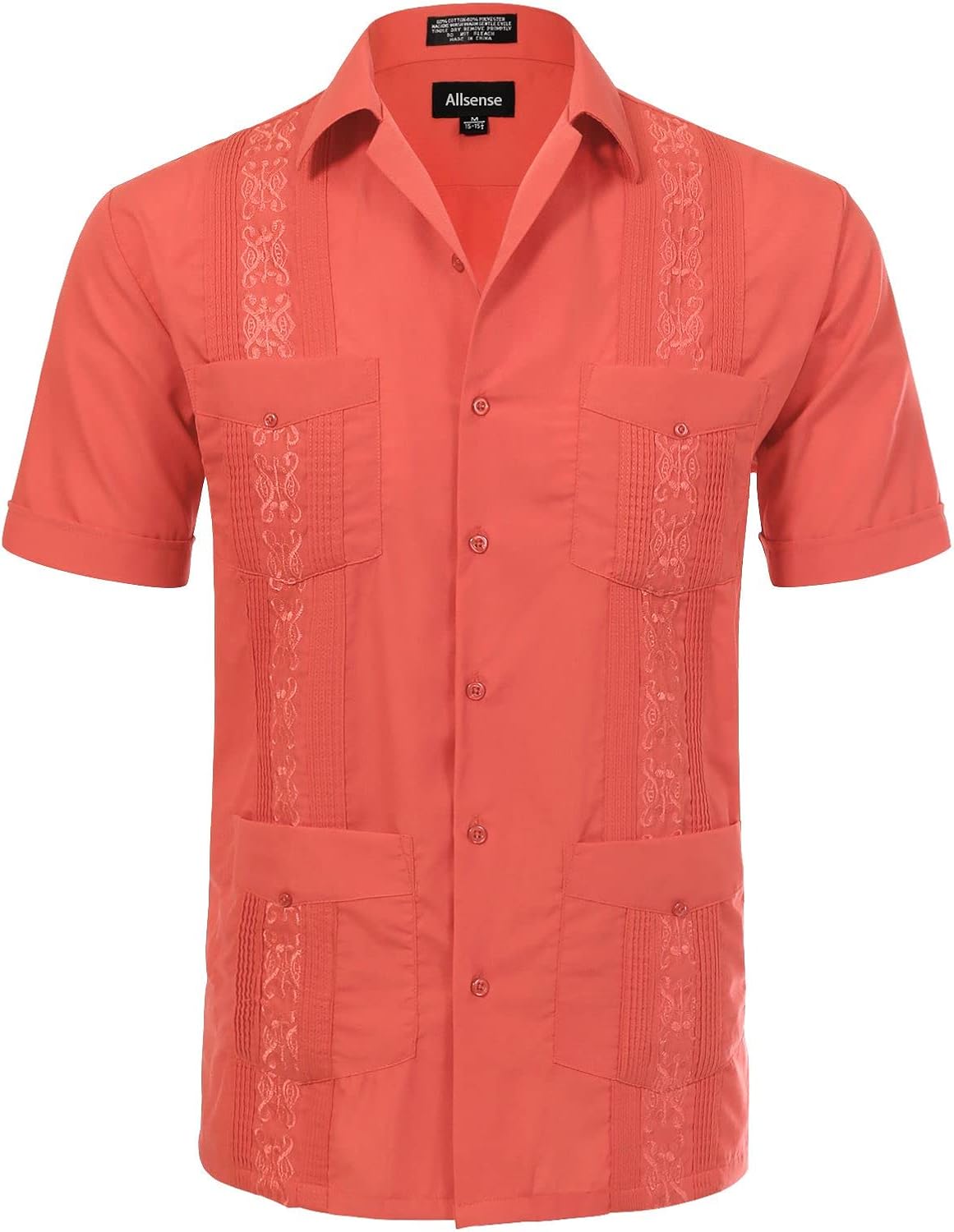 Allsense Men's Short-Sleeve Button-Down Guayabera Shirt Review