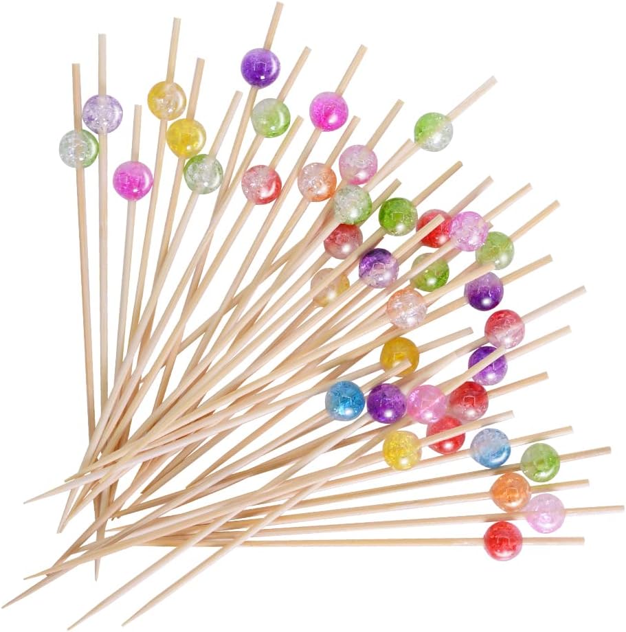 Fancy 4.7in Cocktail Picks - 100PCS Appetizer Toothpicks