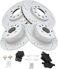 TRQ Front & Rear Brake Pad & Rotor Kit Ceramic G-Coated - Durable Fit