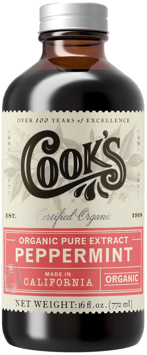 Cook's Organic Peppermint Extract 16oz for Flavorful Recipes