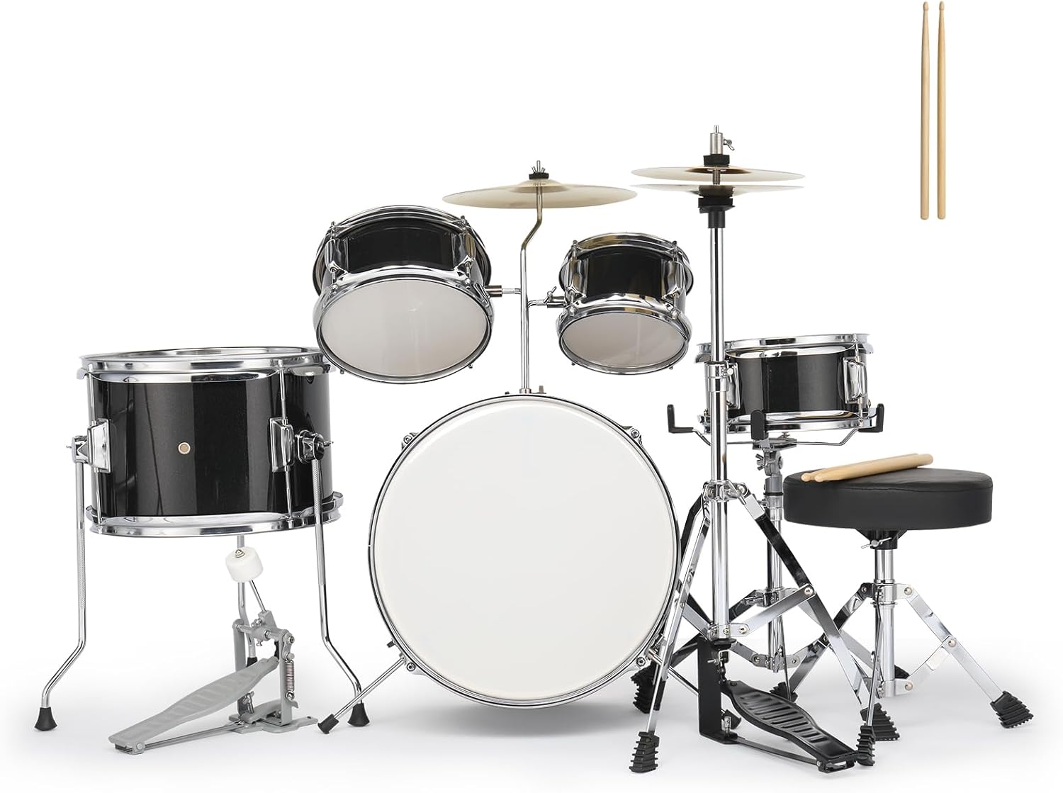 14 Inch Complete Junior Drum Set for Beginner Musicians