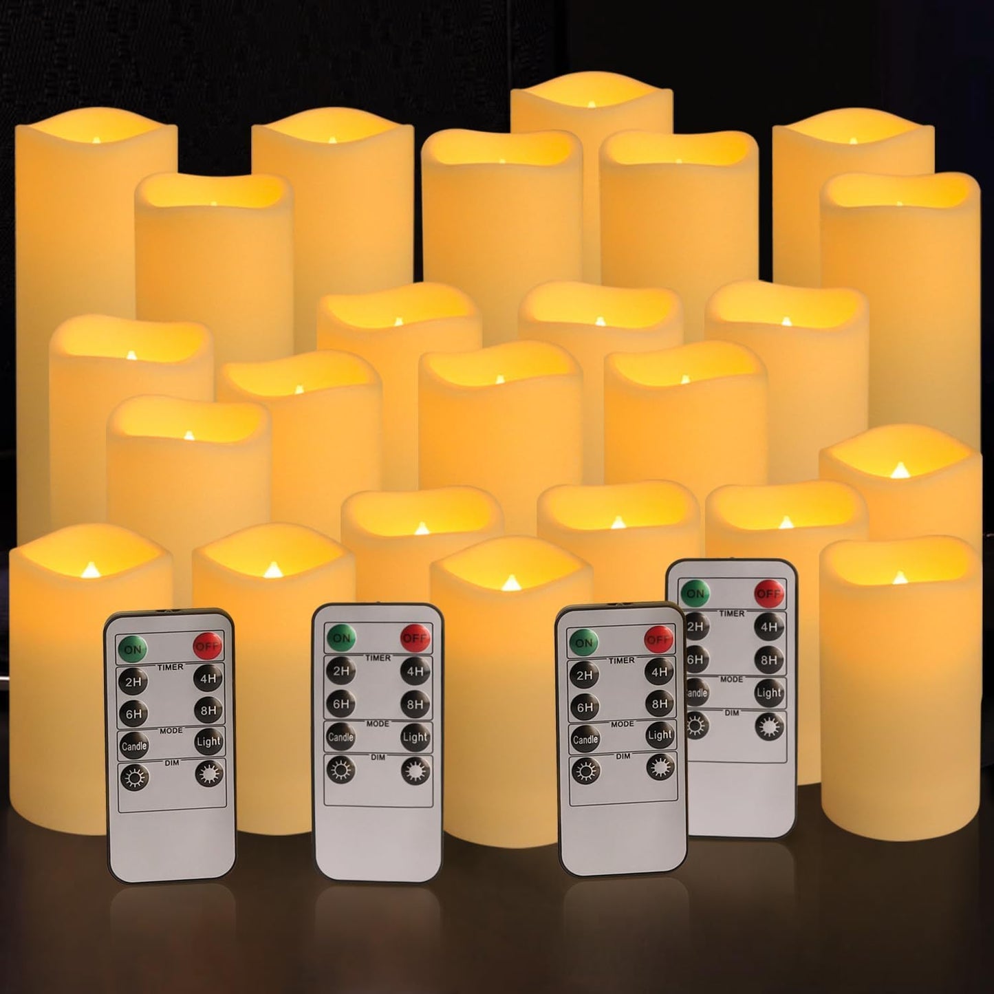 Set of 24 Waterproof Outdoor Flameless Candles for Any Occasion