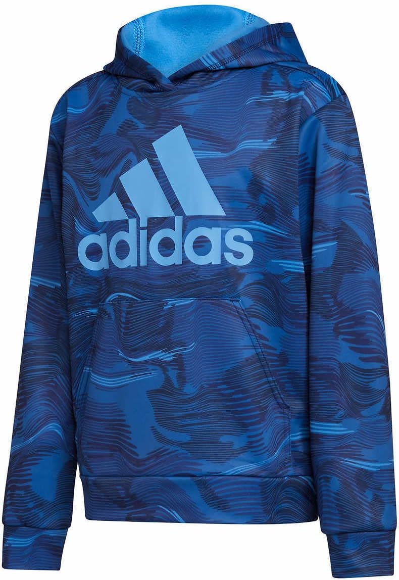 adidas Youth Tech Fleece Hoodie - Navy/Blue Warmth