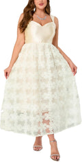 Women's Cocktail Formal Guest Dress 3D Lace Sweetheart - Flattering
