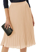GRACE KARIN High Elastic Waist Pleated Chiffon Midi Skirt (Style 1WM8)