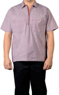 Short Sleeve Half-Zip Work Shirt for Men - Plenty Tough Fabric