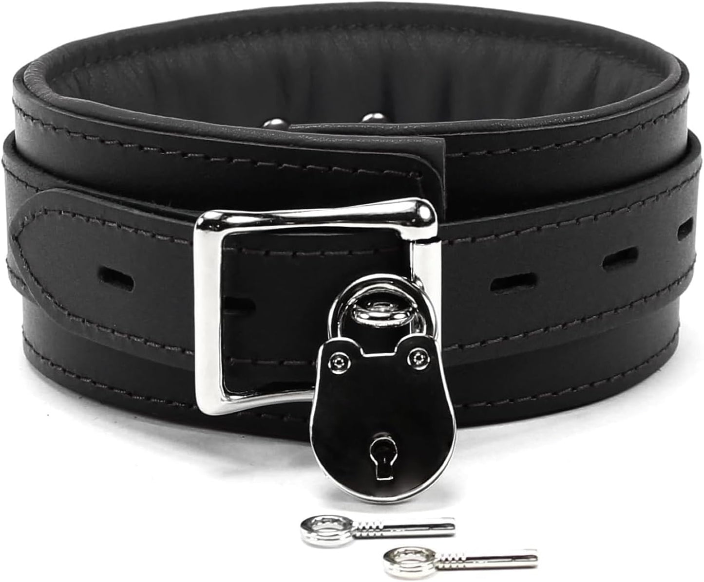 Macon BDSM Collar - Handcrafted Padded Bondage Collar for Couples