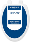 Mayfair Linden Slow Close Toilet Seat, Elongated - Quiet, Sturdy Fit