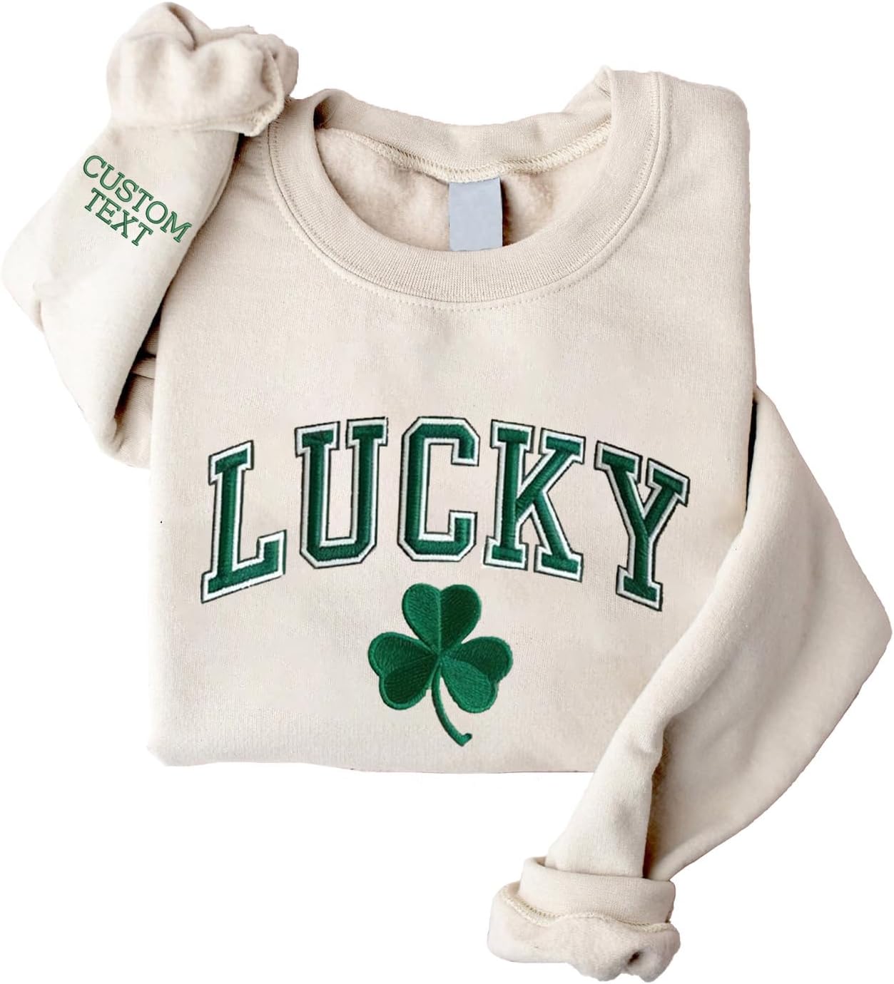 Custom Lucky Embroidered St. Patrick's Sweatshirt