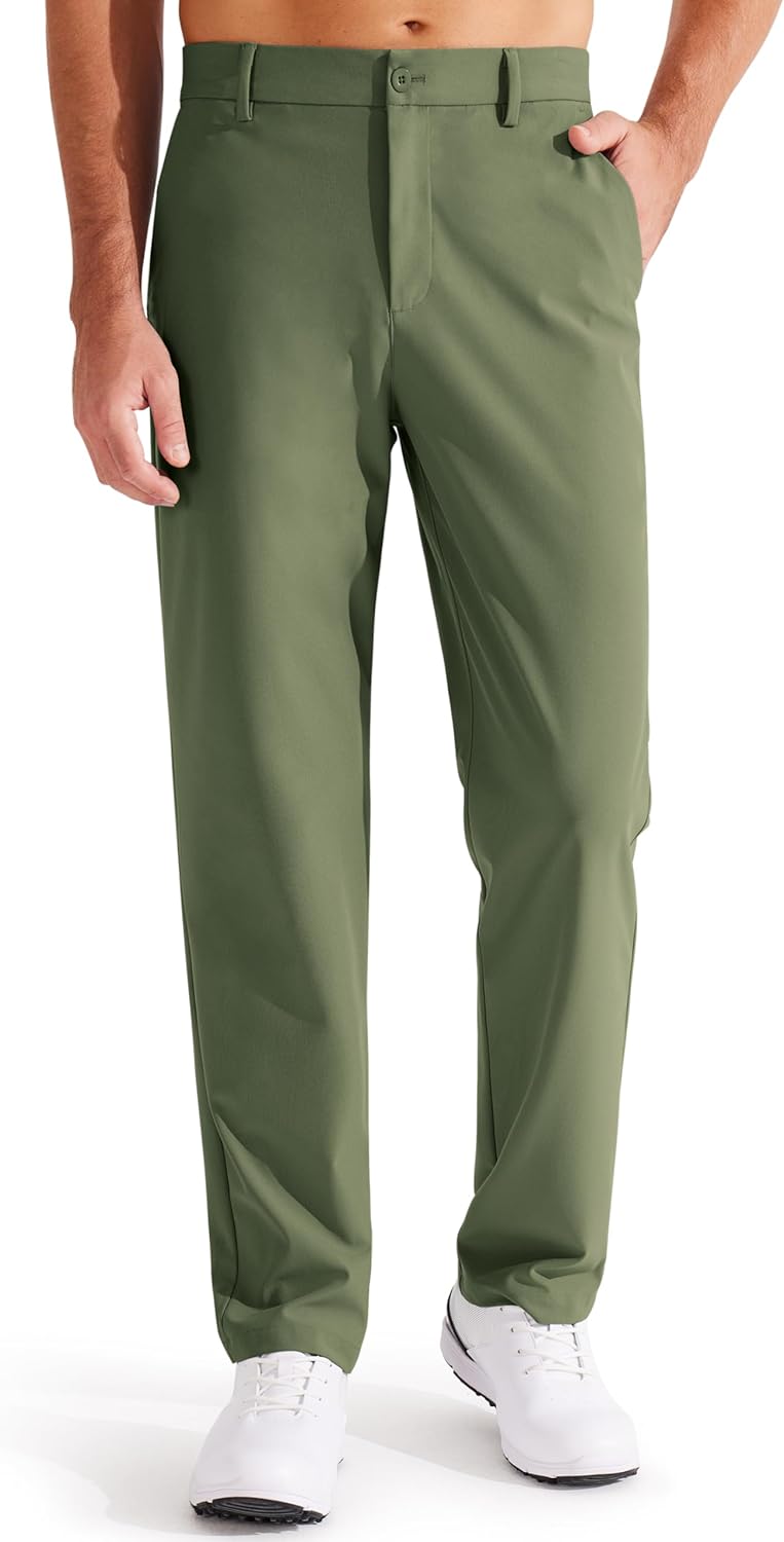 Libin Men's Golf Pants Classic Fit Lightweight Stretch Casual Wear