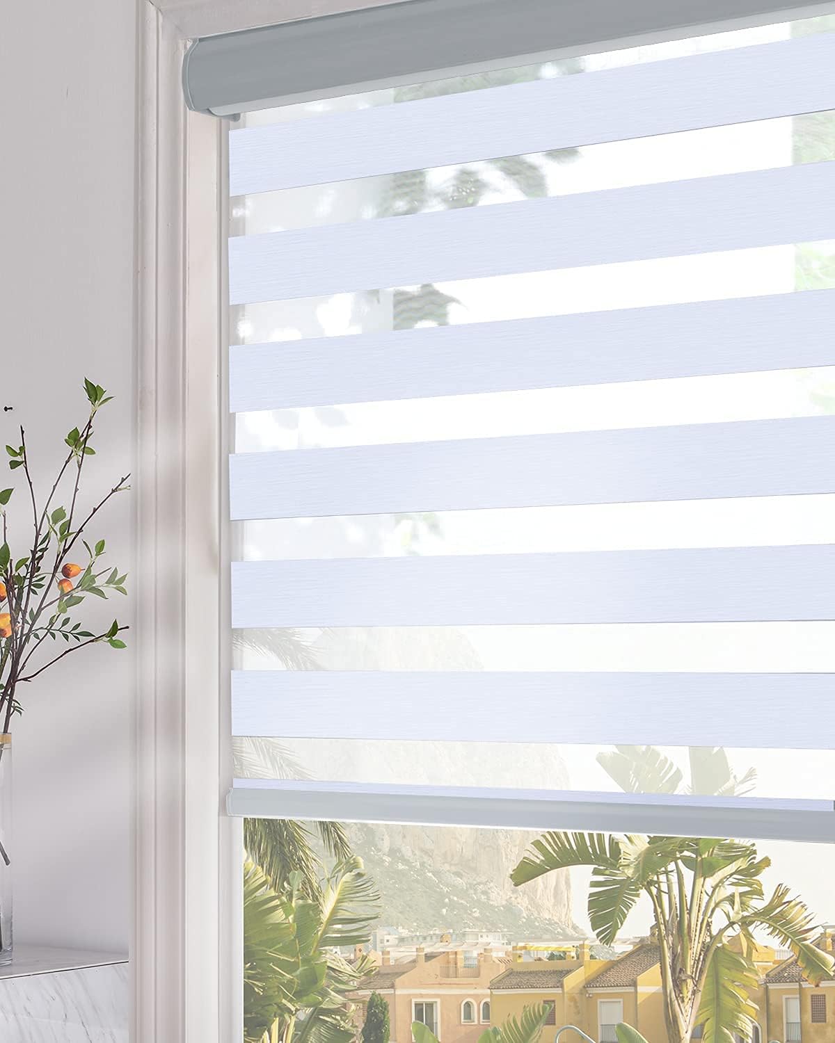 Persilux Zebra Blinds Blackout Sheer Roller Shades for Privacy