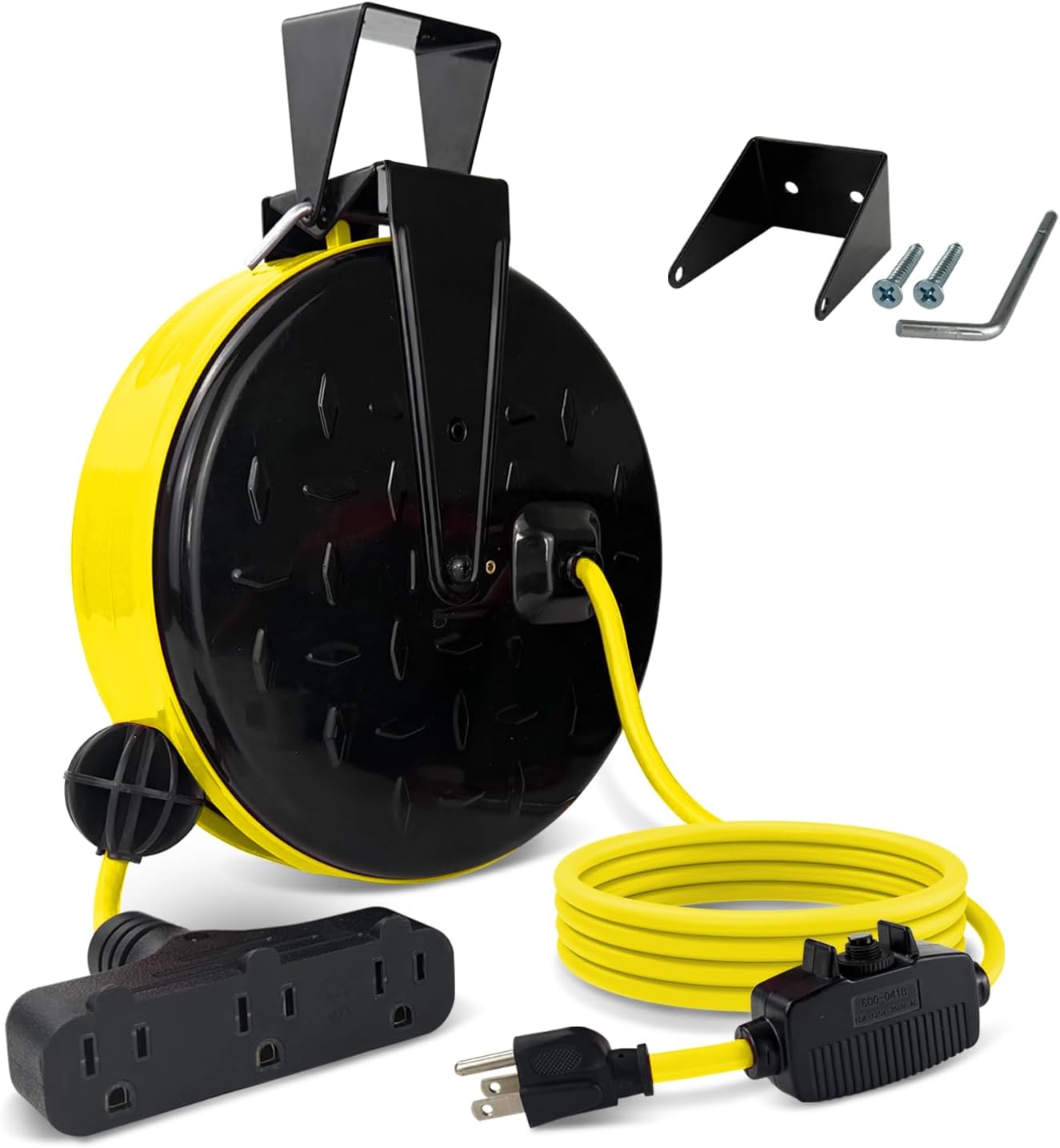 EP 30 Ft Retractable Extension Cord Reel with 3 Outlets