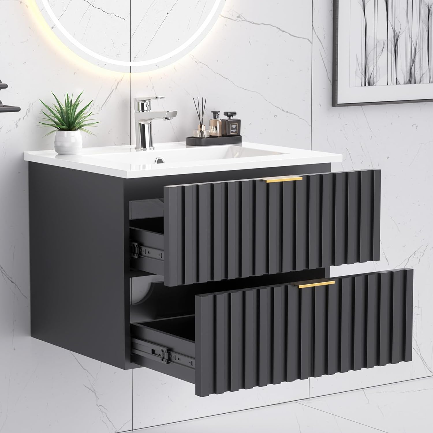 24 Inch Bathroom Vanity with Sink Combo for Small Spaces