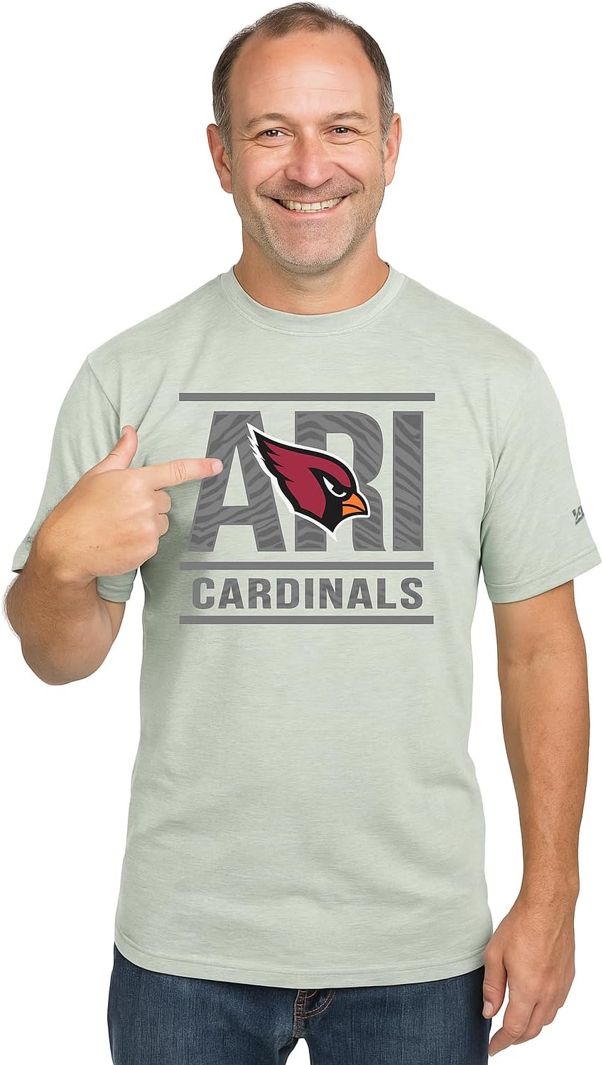 Zubaz NFL Men's Short Sleeve Team Graphic T-Shirt for Fans