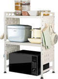 Expandable Microwave Stand Countertop 3 Tier Shelf - Adjustable Heavy